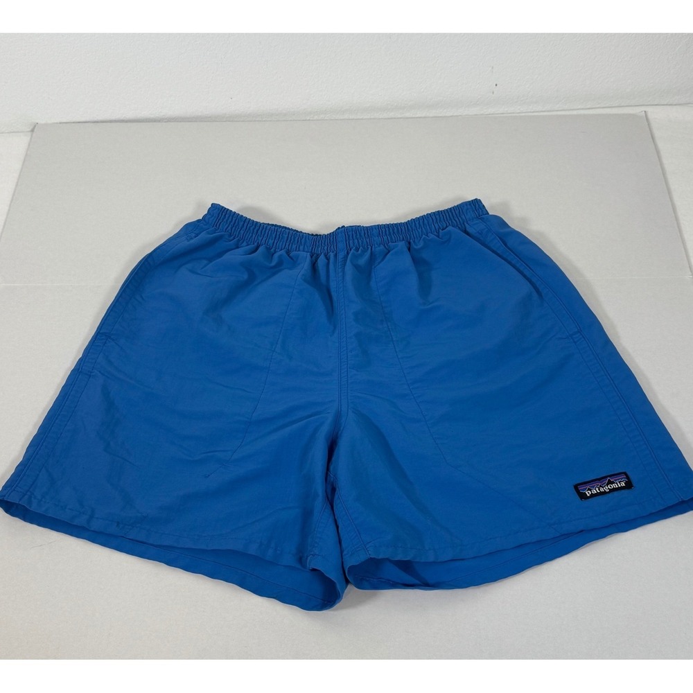 Patagonia Swim Trunks Shorts Elastic‎ Waist Activewear Blue Small